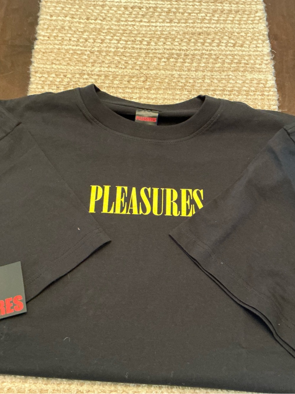 Kids Black Tee with Yellow Logo